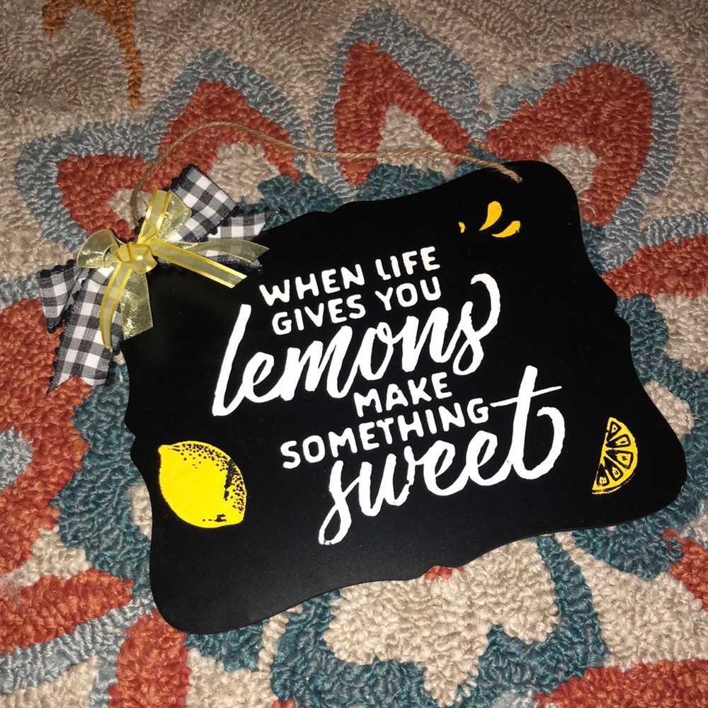 Handmade Stenciled Plaque